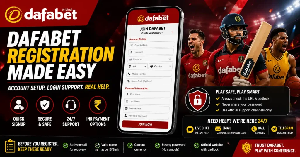 Dafabet Registration Help, Account Setup Info, and Login Support